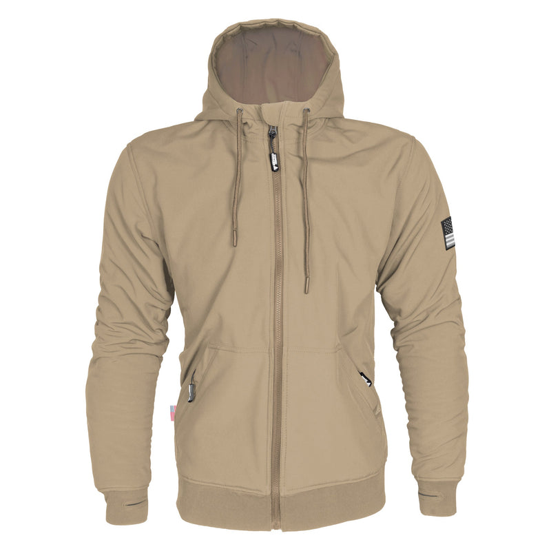 Load image into Gallery viewer, Protective SoftShell Unisex Hoodie - Khaki Matte
