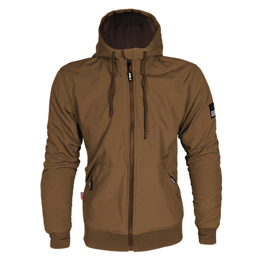 Protective SoftShell Unisex Hoodie - Light Brown Matte