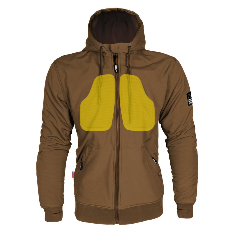 Load image into Gallery viewer, Protective SoftShell Unisex Hoodie - Light Brown Matte
