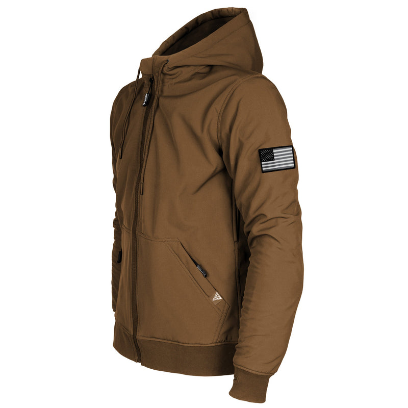 Load image into Gallery viewer, Protective SoftShell Unisex Hoodie - Light Brown Matte
