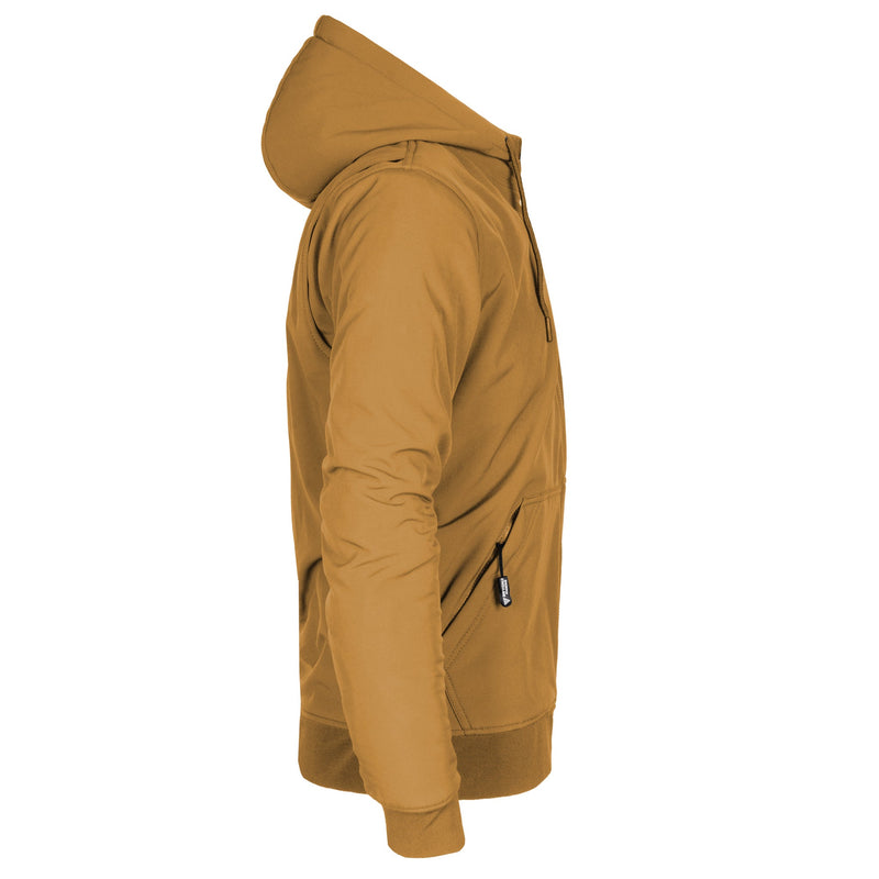 Load image into Gallery viewer, Protective SoftShell Unisex Hoodie - Mustard Matte with Pads
