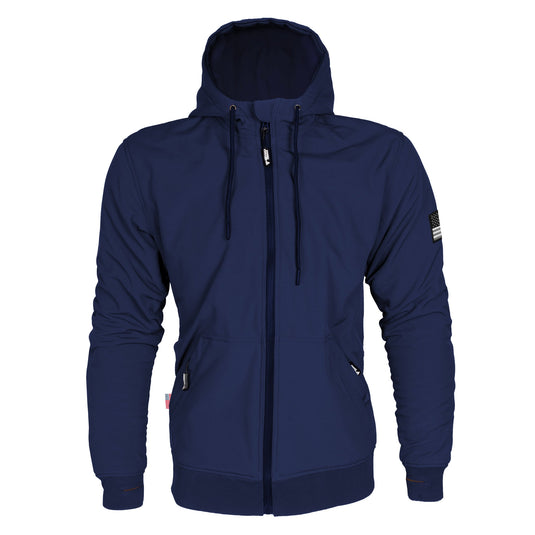 Protective SoftShell Unisex Hoodie - Navy Blue Matte