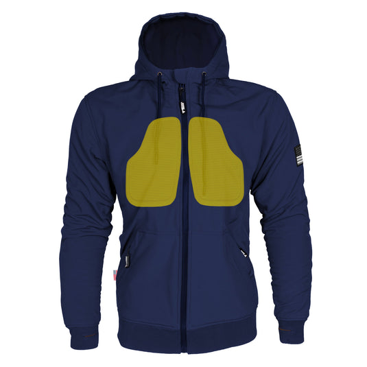 Protective SoftShell Unisex Hoodie - Navy Blue Matte