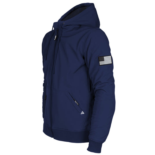 Protective SoftShell Unisex Hoodie - Navy Blue Matte