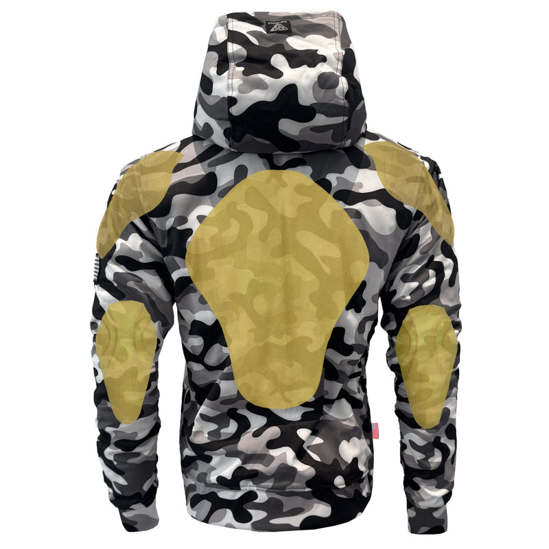 Load image into Gallery viewer, Protective SoftShell Unisex Camouflage Hoodie - "Snow Fox"
