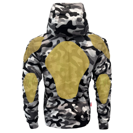 Protective SoftShell Unisex Camouflage Hoodie - "Snow Fox"