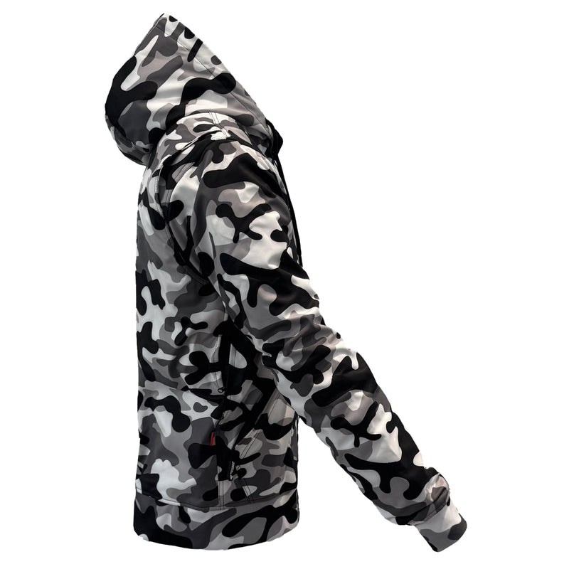 Load image into Gallery viewer, Protective SoftShell Unisex Camouflage Hoodie - "Snow Fox"
