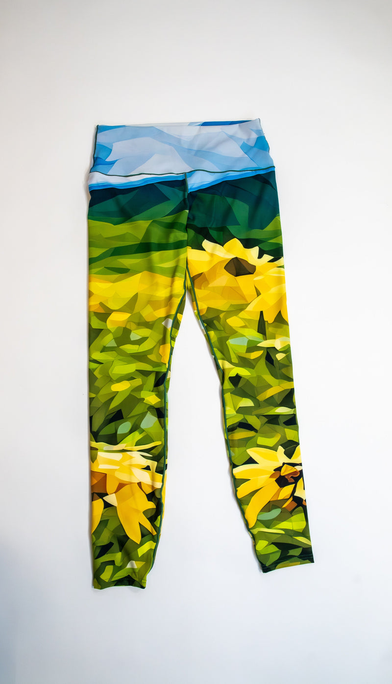 Load image into Gallery viewer, Sunflower Bloom Yoga Pants

