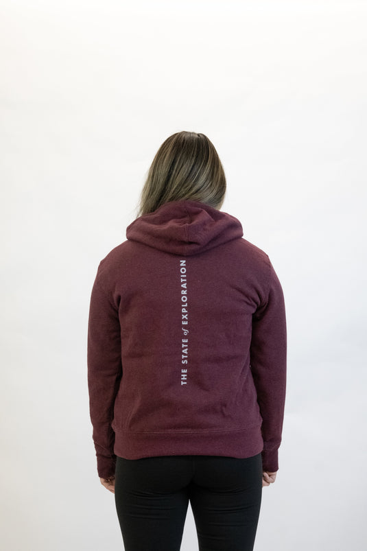 1876 | Trophy Zip Hoodie - Burgundy