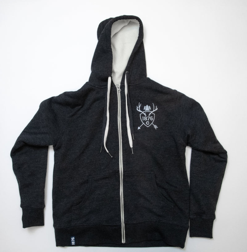 Load image into Gallery viewer, 1876 | Trophy Zip Hoodie - Charcoal

