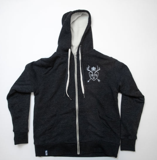 1876 | Trophy Zip Hoodie - Charcoal