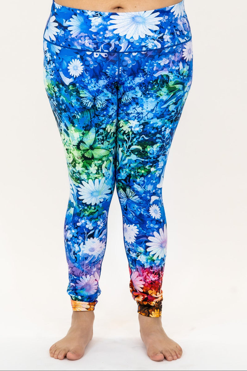 Load image into Gallery viewer, Floral Burst Tie Dye Yoga Pants

