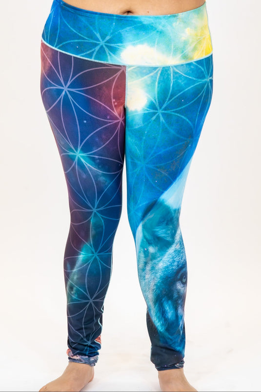 Cosmic Wolf Yoga Pants Grassroots x Colorado Threads