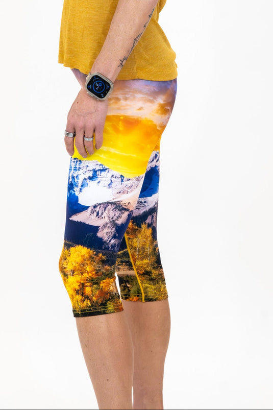 Capitol Peak Sunset Yoga Pants Capri