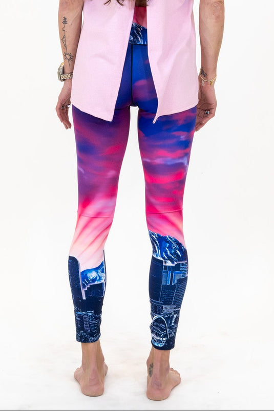 Mile High Sunset Denver Skyline Yoga Pants
