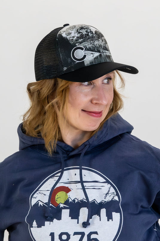 Maroon Bells Snapback Trucker Hat