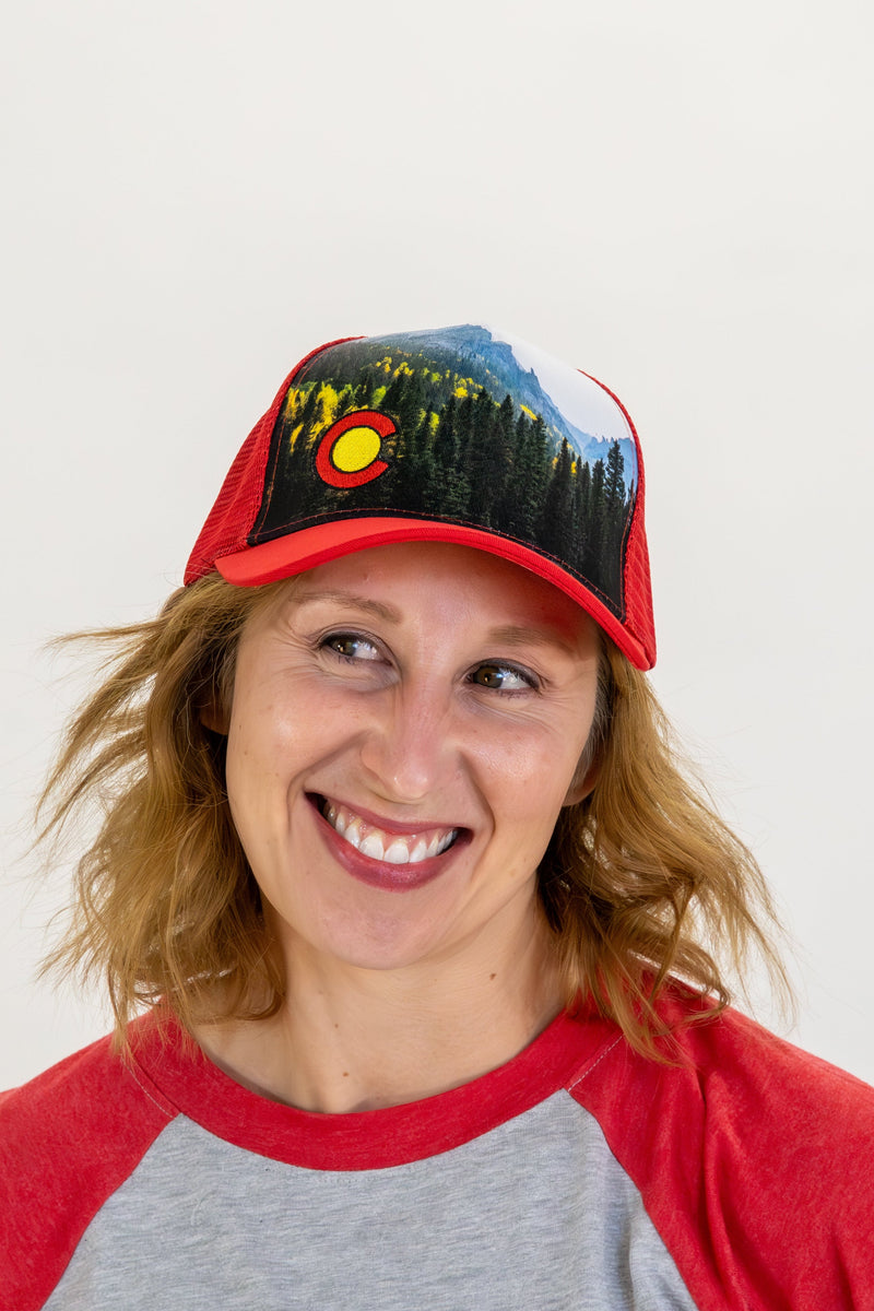 Load image into Gallery viewer, Aspen Forest Snapback Trucker Hat
