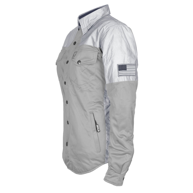 Load image into Gallery viewer, Ultra Reflective Shirt "Twilight Titanium" for Women - Gray and Silver
