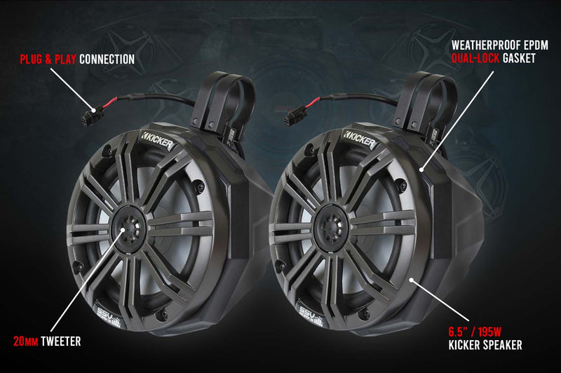 Load image into Gallery viewer, 2014-2023 Polaris RZR Complete Kicker 5-Speaker Plug-&amp;-Play Kit
