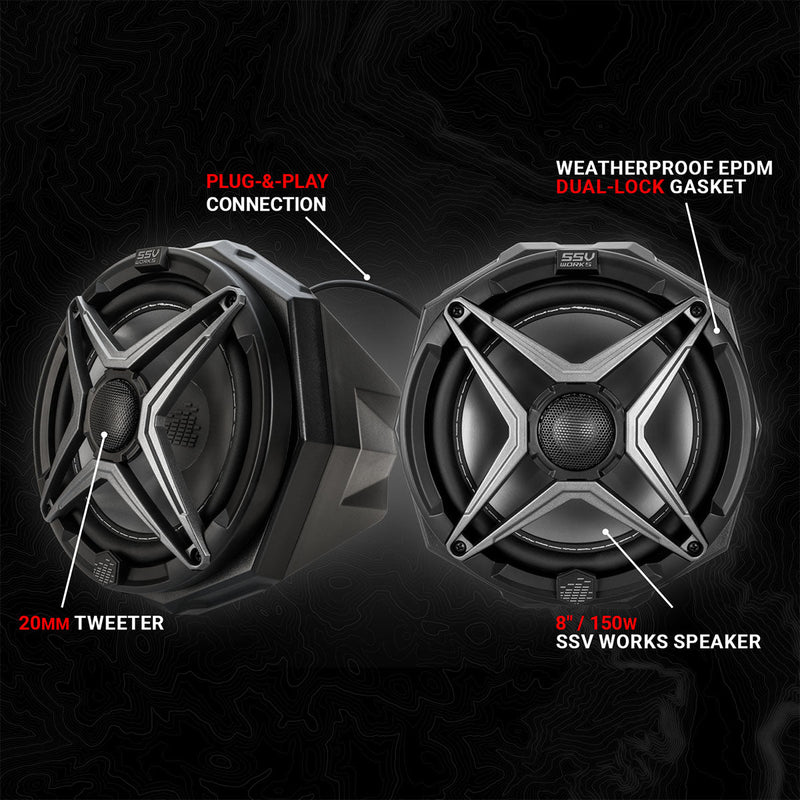 Load image into Gallery viewer, Universal 8" Cage-Mount Speaker-Pods for UTVs, Boats and more
