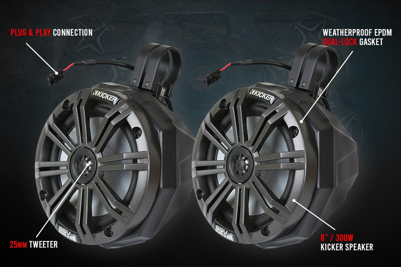 Load image into Gallery viewer, 2017-2023 CanAm X3 Complete Kicker 5-Speaker Phase X Plug-and-Play System
