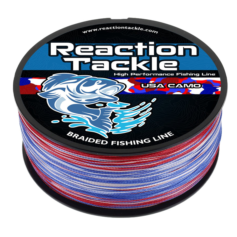 Load image into Gallery viewer, Reaction Tackle Braided Fishing Line - USA Camo
