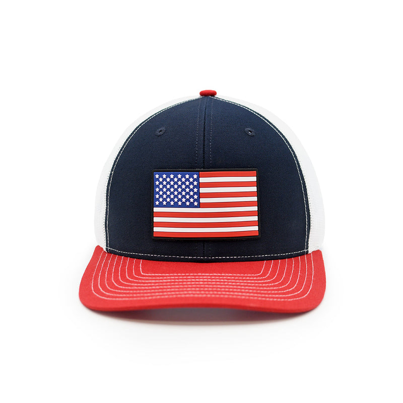 Load image into Gallery viewer, USA Flag PVC Patch Hat

