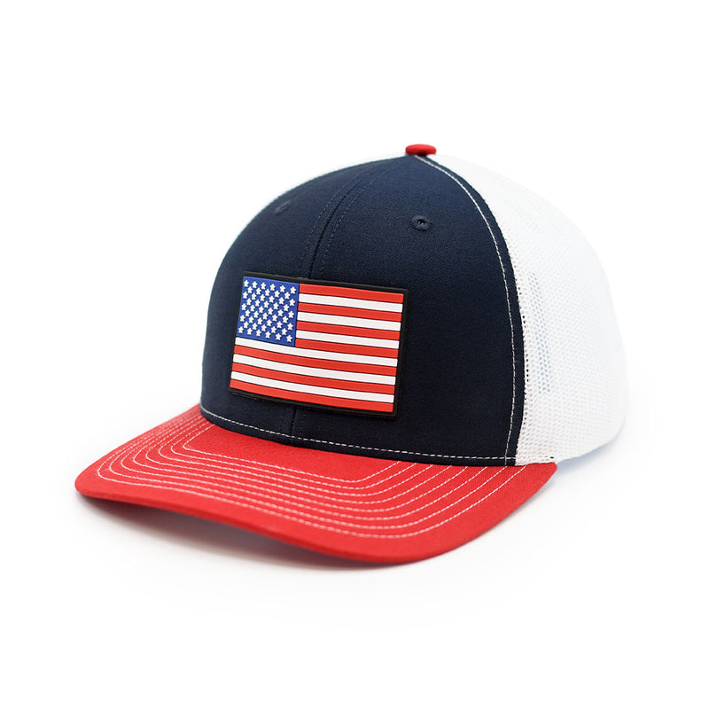 Load image into Gallery viewer, USA Flag PVC Patch Hat

