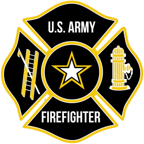 US ARMY FIREFIGHTER WINDOW DECAL