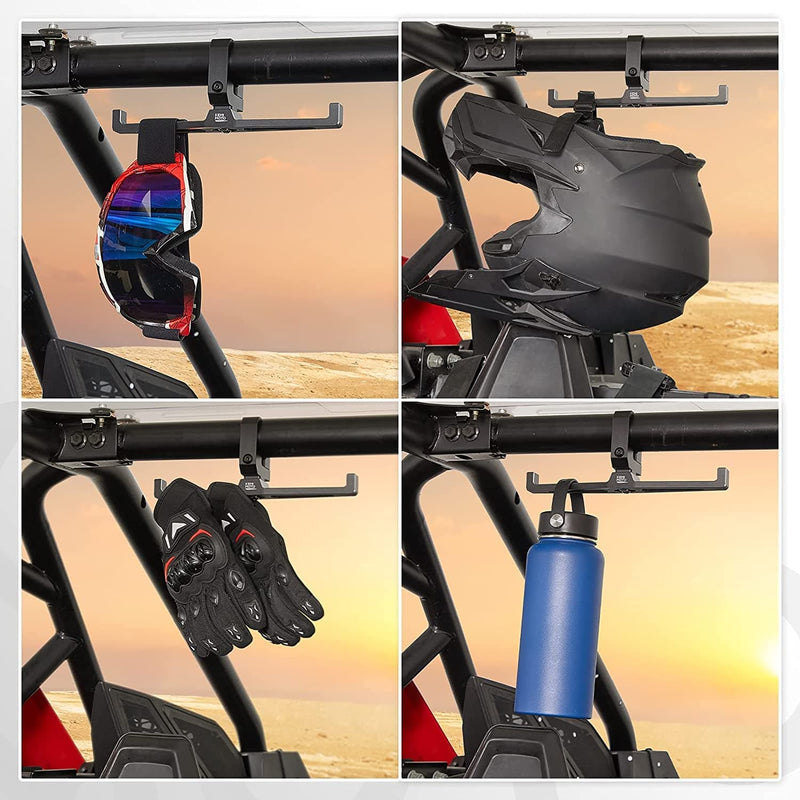 Load image into Gallery viewer, UTV Headset Hanger Helmet For 1.5"-2" Roll Cage
