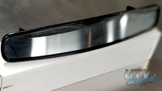 14" Long Convex Wide Angle Center Rear View Mirror Provides A Panoramic View Off-Road