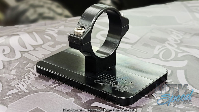 Load image into Gallery viewer, Billet Aluminum Registration Sticker Plate With Mount
