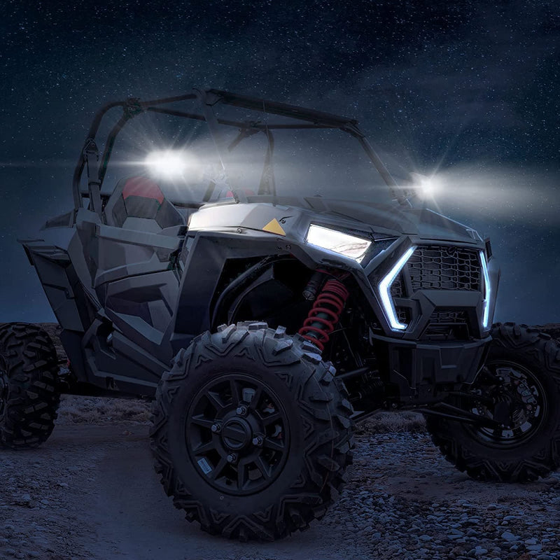 Load image into Gallery viewer, Aluminum UTV Side Mirrors Lights for Can Am Maverick X3/ RZR w/ 1.75"-2" Roll Bar
