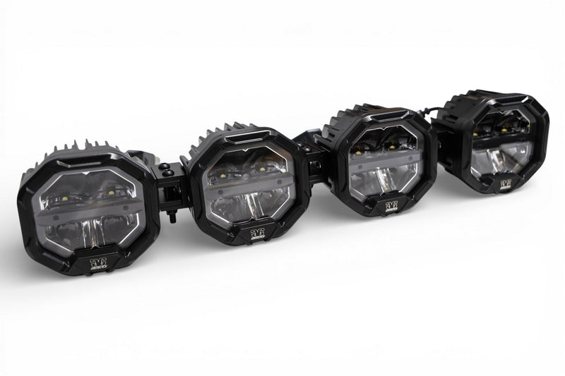 Load image into Gallery viewer, 4 Light U-Con Interlocking Off Road LED Pod With Amber or White DRL Running Light
