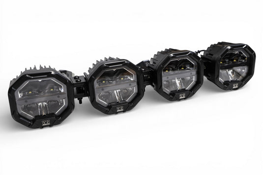 4 Light U-Con Interlocking Off Road LED Pod With Amber or White DRL Running Light