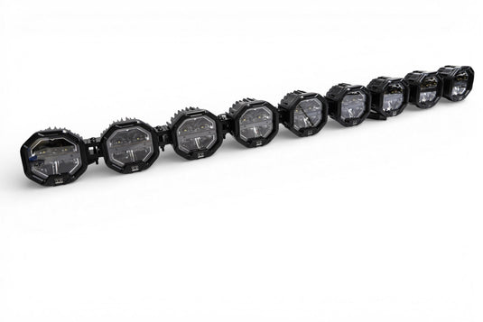 9 Light U-Con Interlocking Off Road LED Pod With Amber or White DRL Running Light