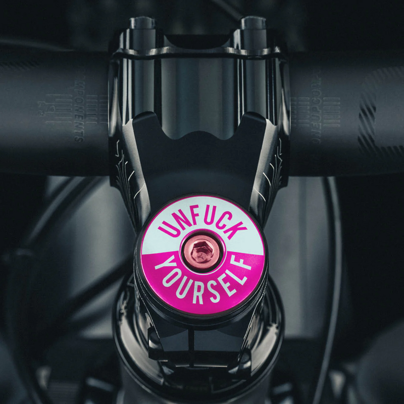 Load image into Gallery viewer, Unfuck Yourself Bicycle Headset Cap
