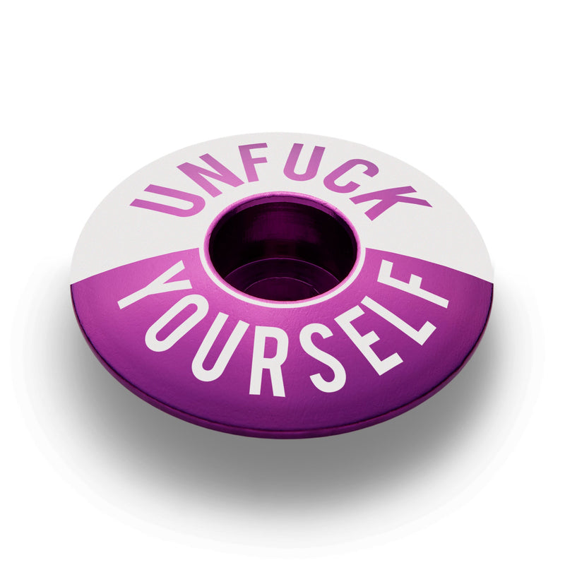 Load image into Gallery viewer, Unfuck Yourself Bicycle Headset Cap
