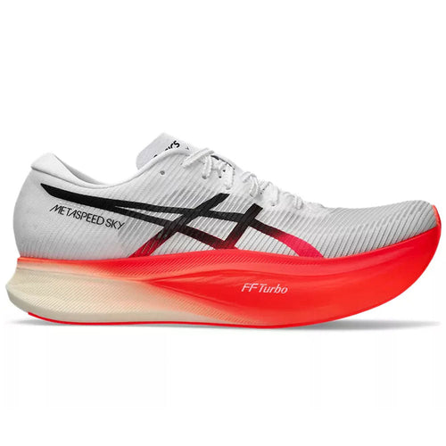 Women's Asics Metaspeed Sky+, White/Black, 8 B Medium - Skoutley Outdoors LLC