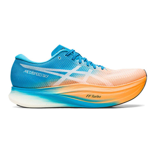Men's Asics Metaspeed Sky+, Orange Pop/Island Blue, 12.5 D Medium - Skoutley Outdoors LLC