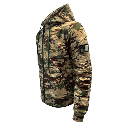 Protective SoftShell Unisex Camouflage Hoodie - “Delta Four”