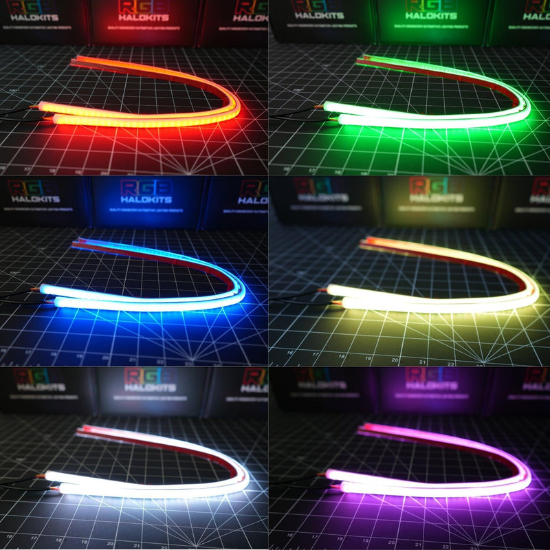 Load image into Gallery viewer, Universal Flexible Multicolor DRL Tube Strips | RGBW &amp; Flow Series
