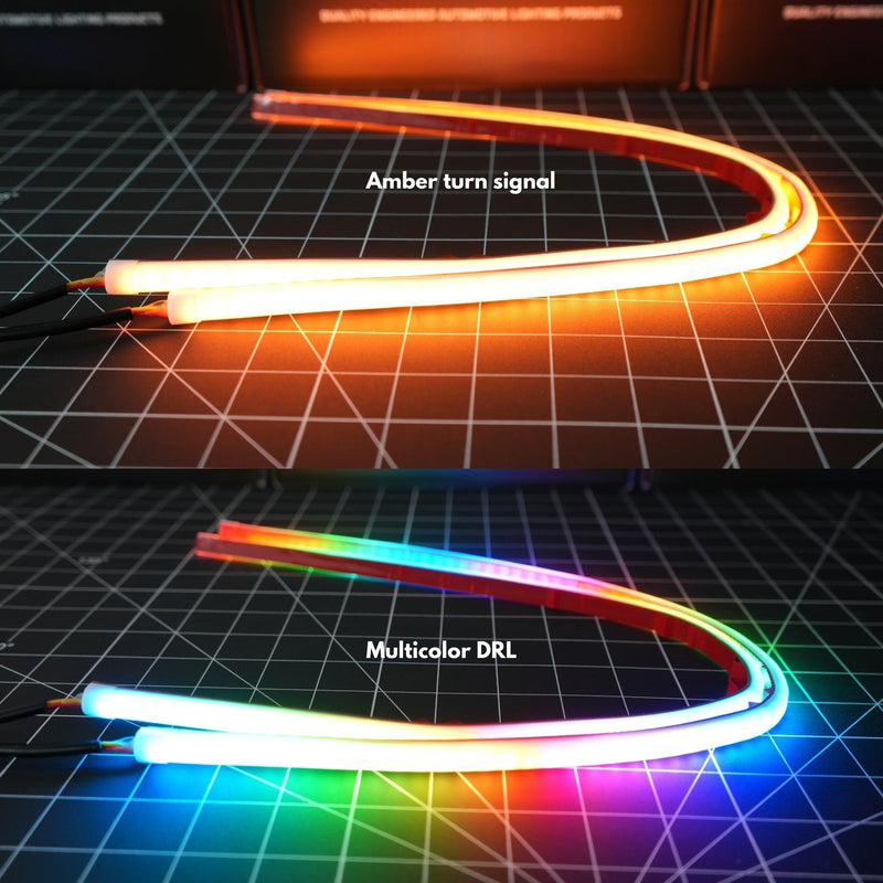Load image into Gallery viewer, Universal Flexible Multicolor DRL Tube Strips | RGBW &amp; Flow Series
