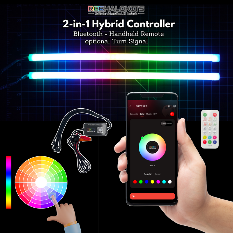 Load image into Gallery viewer, Universal Flexible Multicolor DRL Tube Strips | RGBW &amp; Flow Series
