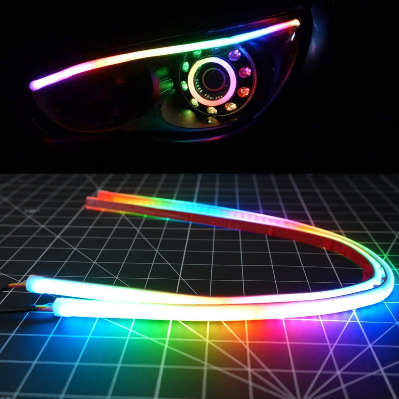 Load image into Gallery viewer, Universal Flexible Multicolor DRL Tube Strips | RGBW &amp; Flow Series
