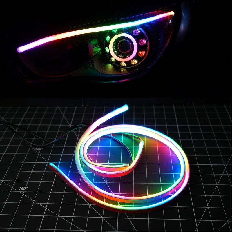 Load image into Gallery viewer, Universal Flexible Multicolor DRL Tube Strips | RGBW &amp; Flow Series
