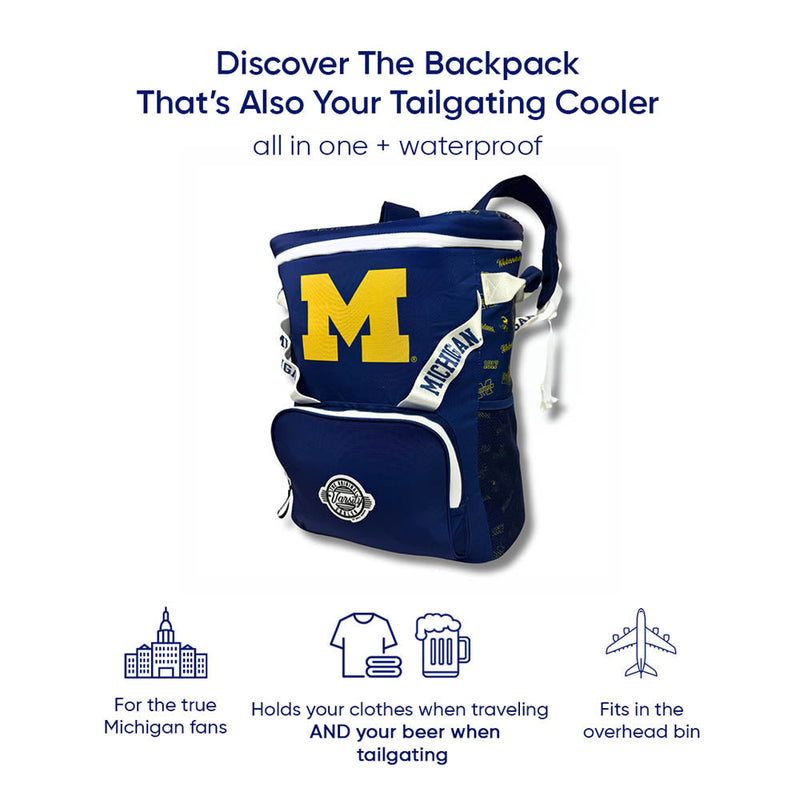 Load image into Gallery viewer, University of Michigan Backpack Cooler
