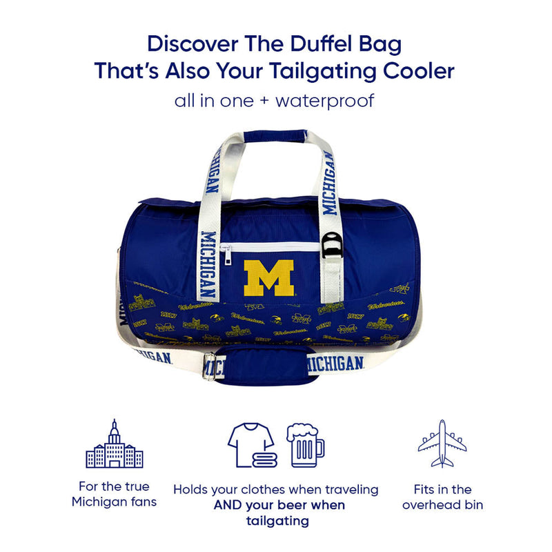 Load image into Gallery viewer, University of Michigan Duffel Cooler
