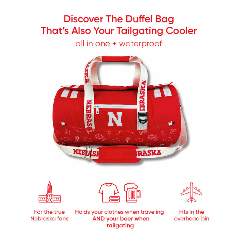 Load image into Gallery viewer, University of Nebraska Duffel Cooler
