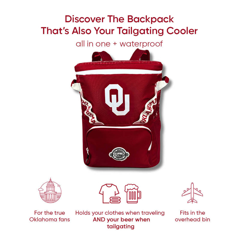 Load image into Gallery viewer, University of Oklahoma Backpack Cooler
